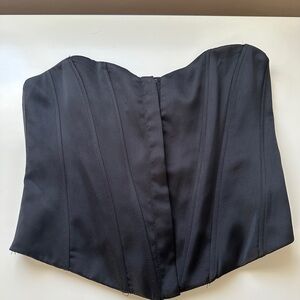 Zara Black Satin Corset Top